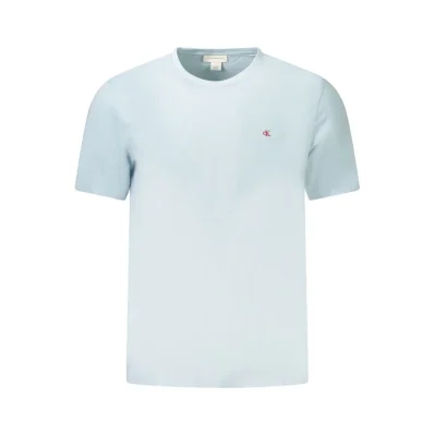 Blue Cotton Men T-Shirt