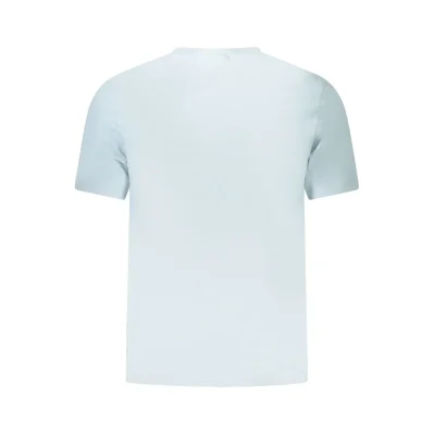 Blue Cotton Men T-Shirt