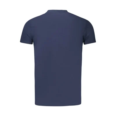 Blue Cotton Men T-Shirt