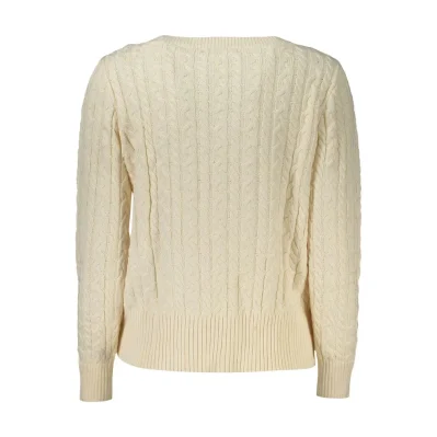 White Cotton Women Sweater