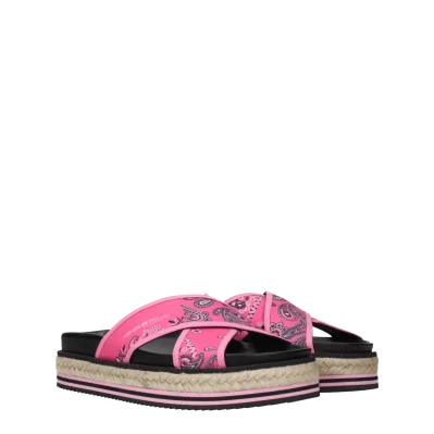 Pink Fabric Slippers