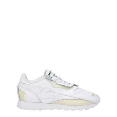 White Leather Athletic Sneakers