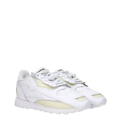 White Leather Athletic Sneakers
