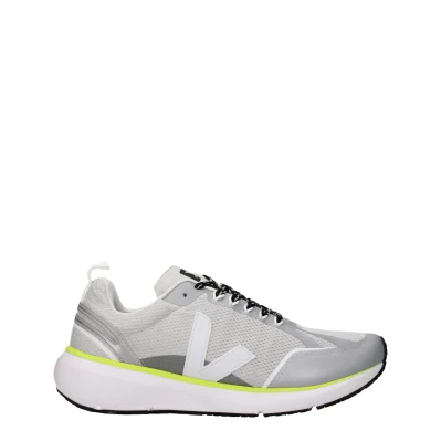 Gray Fabric Athletic Sneakers