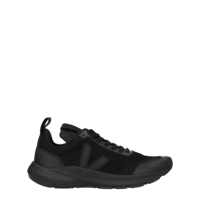 Black Fabric Athletic Sneakers