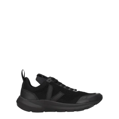 Black Fabric Athletic Sneakers