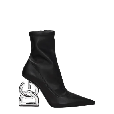 Black Leather Ankle Boots
