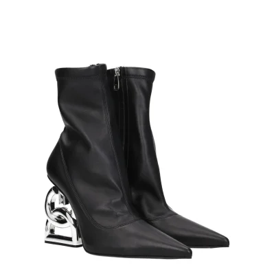 Black Leather Ankle Boots