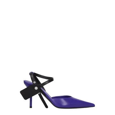 Purple Leather High Heel Pumps