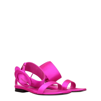 Pink Satin Sandals