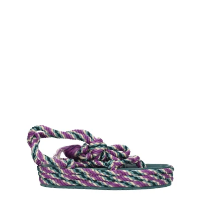 Multicolor Fabric Sandals