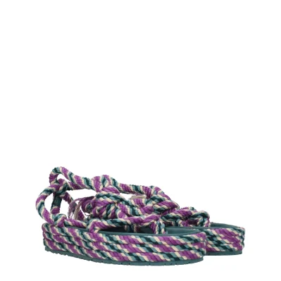 Multicolor Fabric Sandals