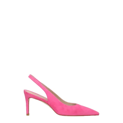 Pink Leather High Heel Pumps