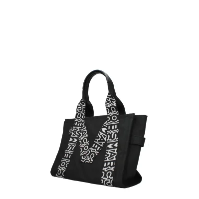Black Fabric Shoulder Bag