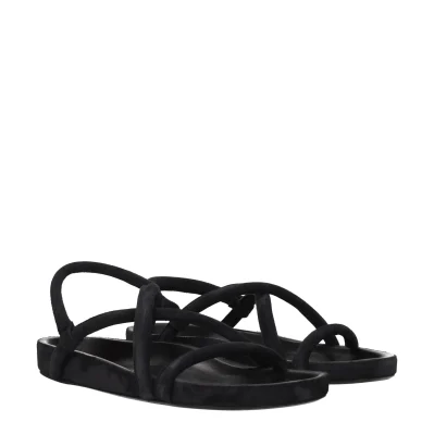 Black Leather Sandals