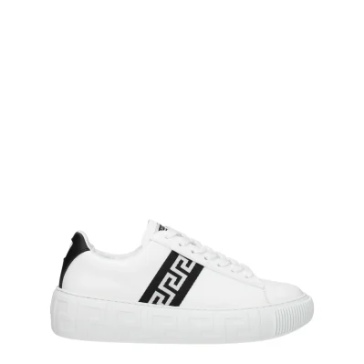 White Leather Low Top Sneakers
