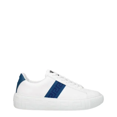 White Leather Low Top Sneakers