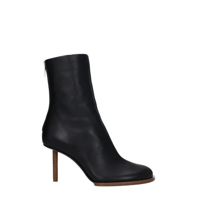 Black Leather Ankle Boots