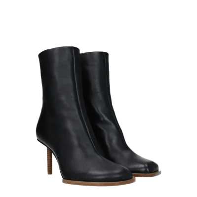 Black Leather Ankle Boots