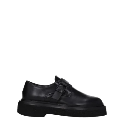 Black Leather Oxfords And Derbies