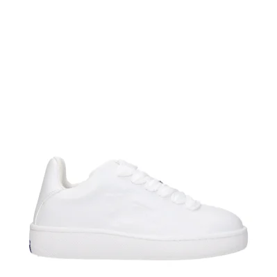 White Leather Low Top Sneakers
