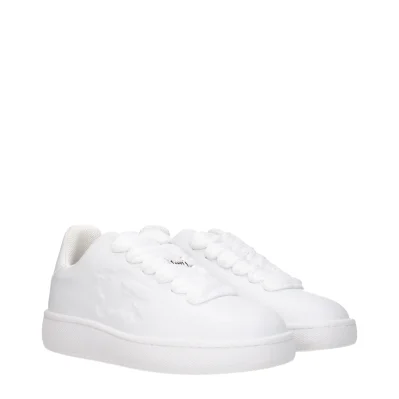 White Leather Low Top Sneakers