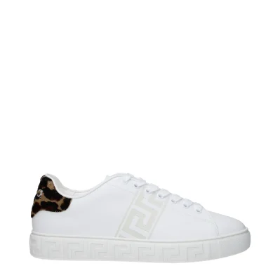 White Leather Low Top Sneakers