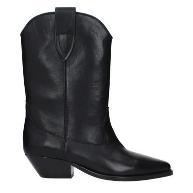 Black Leather Ankle Boots