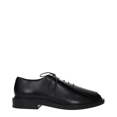 Black Leather Oxfords And Derbies