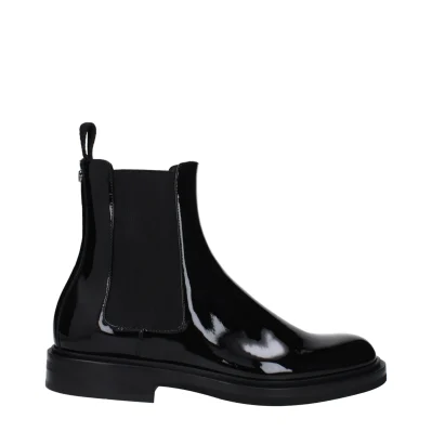Black Leather Ankle Boots