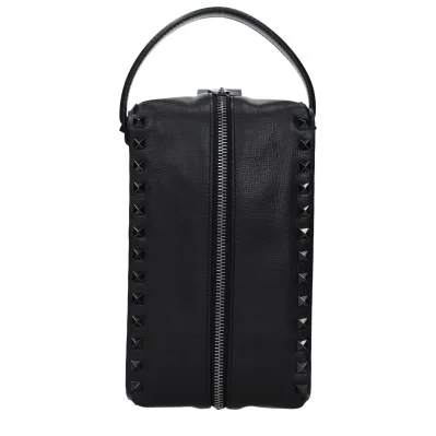 Black Leather Clutch Bag