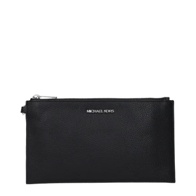 Black Leather Clutch Bag