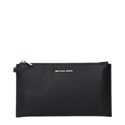 Black Leather Clutch Bag