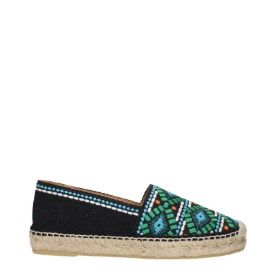 Black Fabric Espadrilles