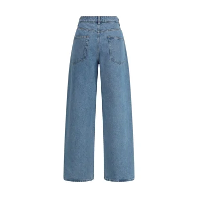 Blue Cotton Relaxed Fit Jeans