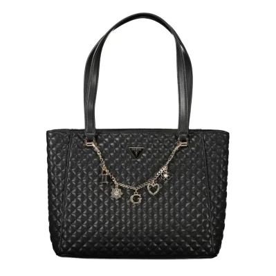 Black Polyethylene Women Handbag