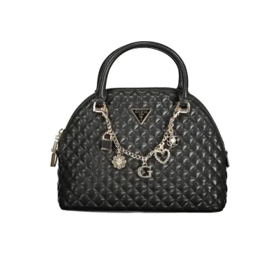 Black Polyethylene Women Handbag