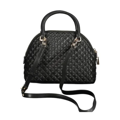 Black Polyethylene Women Handbag