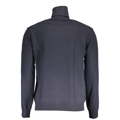 Blue Wool Men Sweater