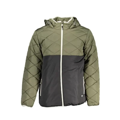 Green Polyester Men's Jacket