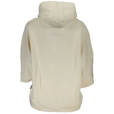 White Cotton Women's Hooded Sweater