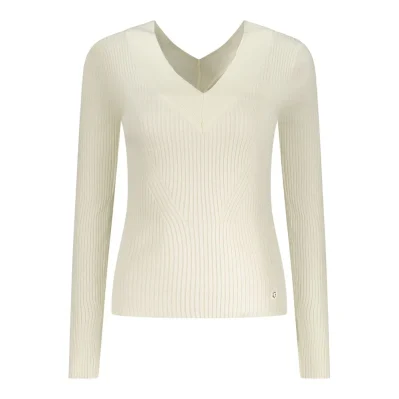 Bianco Viscosa Womens Sweater