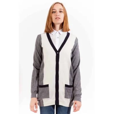 Grigio Wool Women Cardigan