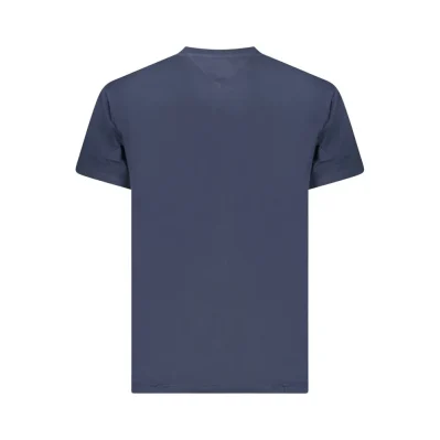 Blue Cotton Men T-Shirt