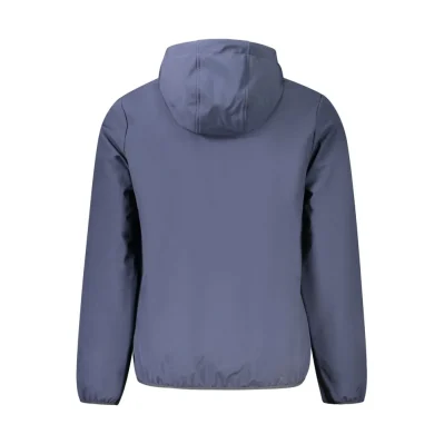 Blue Polyester Men Jacket