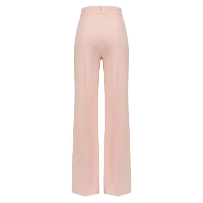 Pink Polyester Women's Trouser