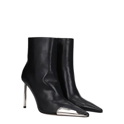 Black Leather Ankle Boots