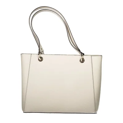 Beige Polyurethane Women's Shoulder Bag