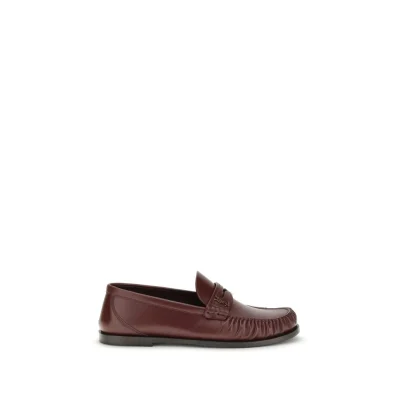 Brown Calf Leather Bos Taurus Slip-On Loafers