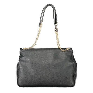 Black Polyethylene Women Handbag